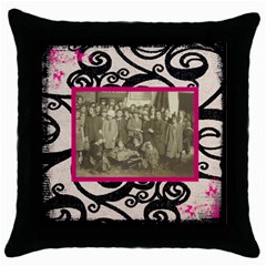 Past Times Throw Pillow - Throw Pillow Case (Black)