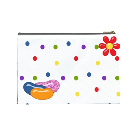 Jelly Bean Large Cosmetic Bag 1 By Lisa Minor Back
