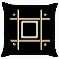 Black and Gold 2 throw pillow - Throw Pillow Case (Black)