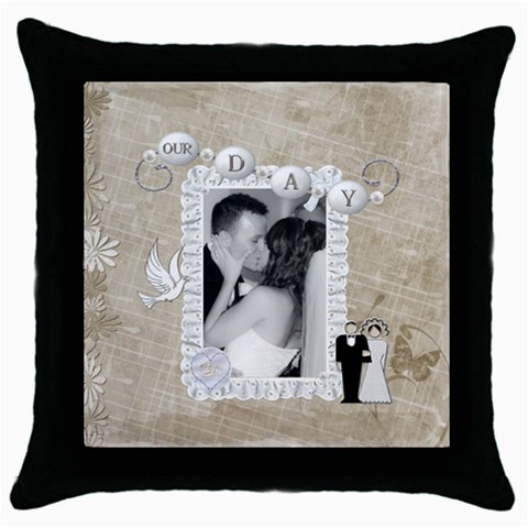 Our Day Throw Pillow Case By Lil Front