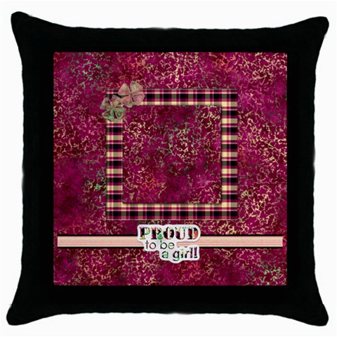 Girl Power Throw Pillow 1 By Lisa Minor Front