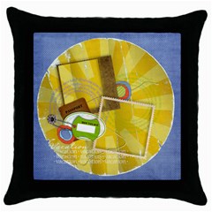 Vacation-Throw Pillow Case (Black)