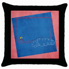 Tiny Pilot-Throw Pillow Case (Black)