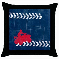 4-wheeling/extreme-Throw Pillow Case (Black) 