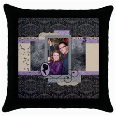 Royal Silhouette Pillow Case - Throw Pillow Case (Black)