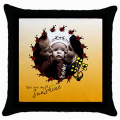 You are my sunshine - pillow - Throw Pillow Case (Black)
