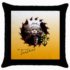 You are my sunshine - pillow - Throw Pillow Case (Black)