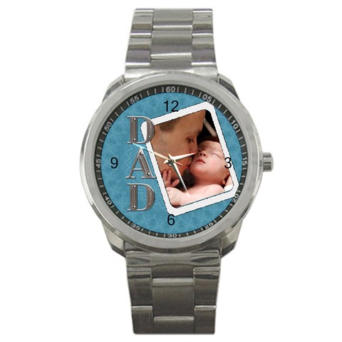 For Dad Sport Metal Watch By Lil Front
