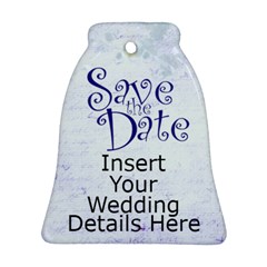 Save the Date Wedding Ornament Double Sided - Bell Ornament (Two Sides)