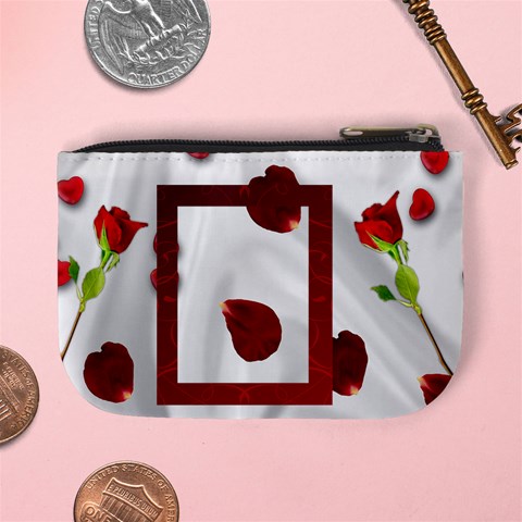 Roses And Hearts Mini Coin Purse By Kim Blair Back