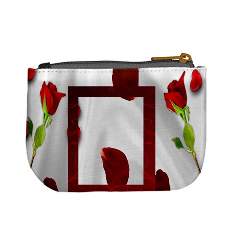 Roses And Hearts Mini Coin Purse By Kim Blair Back
