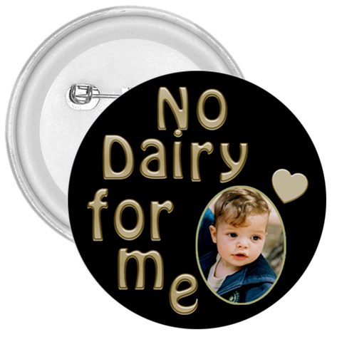No Dairy Button By Deborah Front