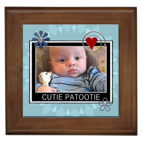 Cutie Patootie Framed Tile By Lil Front