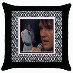 elvis - Throw Pillow Case (Black)