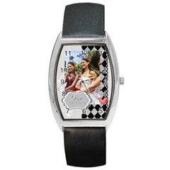 our wedding - Barrel Style Metal Watch