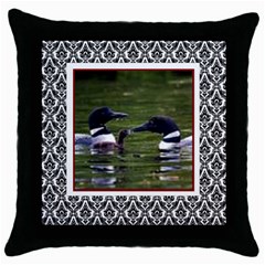 loon1 - Throw Pillow Case (Black)