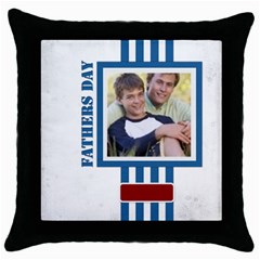 fathers day - Throw Pillow Case (Black)