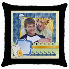 fathers day - Throw Pillow Case (Black)