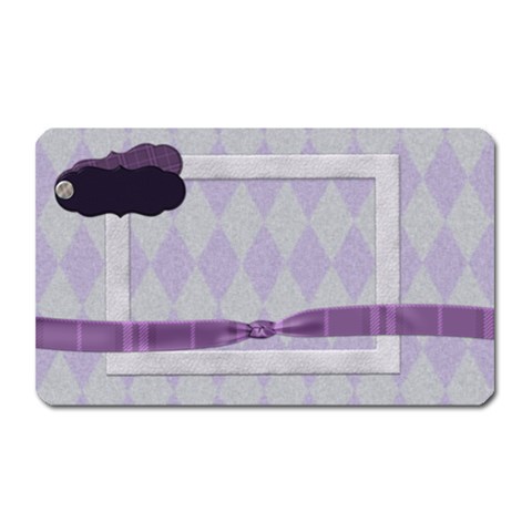 Lavender Rain Rectangular Magnet 1 By Lisa Minor Front