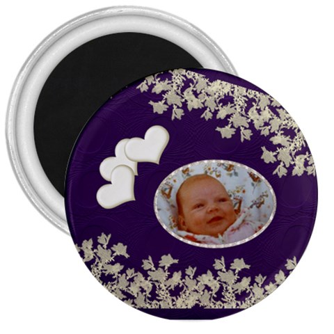 Bliss Round Button Magnet By Kdesigns Front