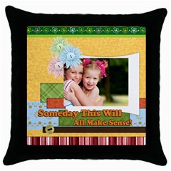 kids - Throw Pillow Case (Black)