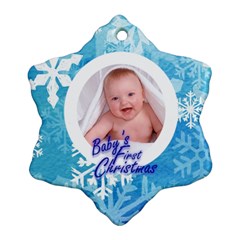 Snowflake single sided Baby s First Christmas - Ornament (Snowflake)