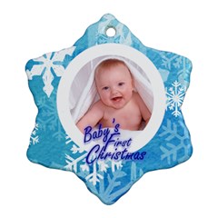 Snowflake single sided Baby s First Christmas - Ornament (Snowflake)