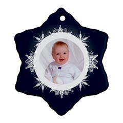 Snowbaby Double Sided Snowflake Ornament - Snowflake Ornament (Two Sides)