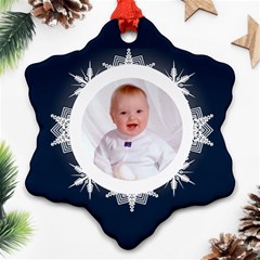 Snowbaby Double Sided Snowflake Ornament - Snowflake Ornament (Two Sides)