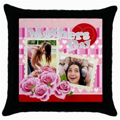 mothers day - Throw Pillow Case (Black)