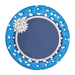 Little snowflake - Round Filigree Ornament (Two Sides)