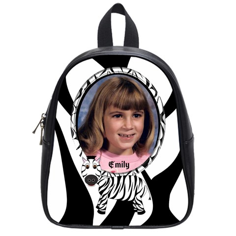 Zebra Small School Bag By Chere s Creations Front
