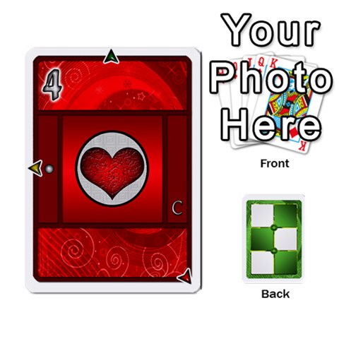 Piecepack Standard & Playing Cards By Melody Front - Diamond4