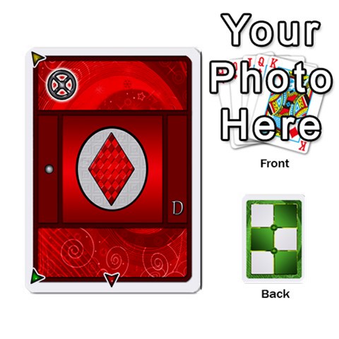 Queen Piecepack Standard & Playing Cards By Melody Front - DiamondQ