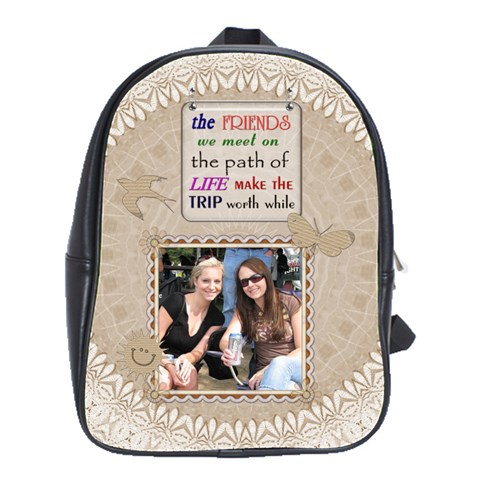 Friends Large School Bag By Lil Front