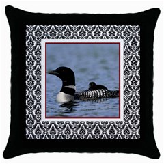 loon6 - Throw Pillow Case (Black)