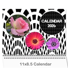 Modern Black And White Calendar 2026 (any Year)