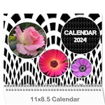 Modern Black and White Calendar 2022 (any Year) - Wall Calendar 11  x 8.5  (12-Months)