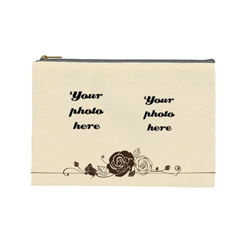 Rose Cosmetic Bag (l) By Elena Petrova Front
