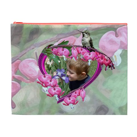Bleeding Heart Xl Cosmetic Bag By Chere s Creations Front
