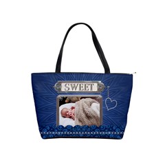 Sweet Blue Classic Shoulder Handbag