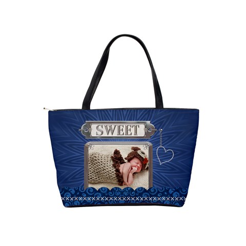 Sweet Blue Classic Shoulder Handbag By Lil Back