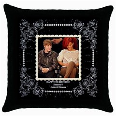 kam pil - Throw Pillow Case (Black)