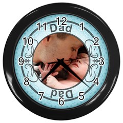 Dad Black Wall Clock