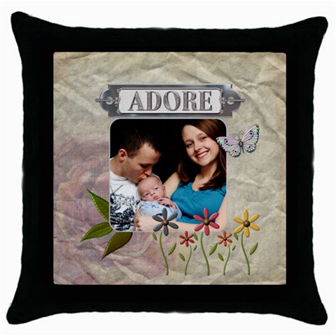 Adore Throw Pillow By Lil Front