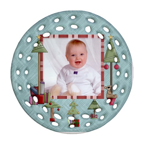 Baby s First Christmas Double Sided Filigree Ornamant By Catvinnat Back