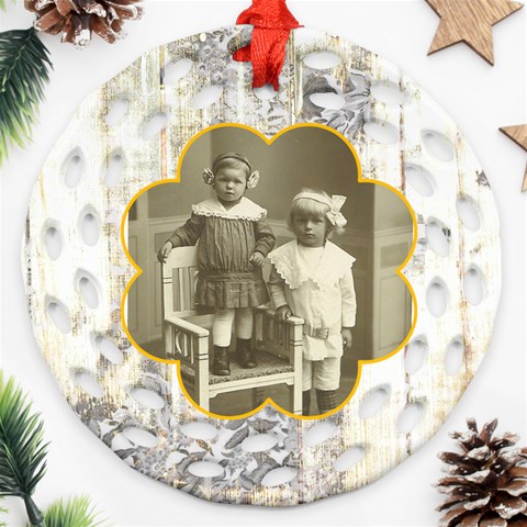 Family Filigree Double Sided Round Ornament By Catvinnat Back
