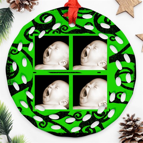 Acid Lime Multi Frame Filigree Ornament Double Sided By Catvinnat Front