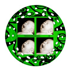 Acid Lime Multi Frame Filigree Ornament Double Sided - Round Filigree Ornament (Two Sides)