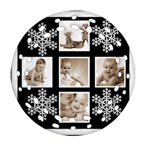 Grandbabies Snowflake Double Sided Filigree Ornament By Catvinnat Front